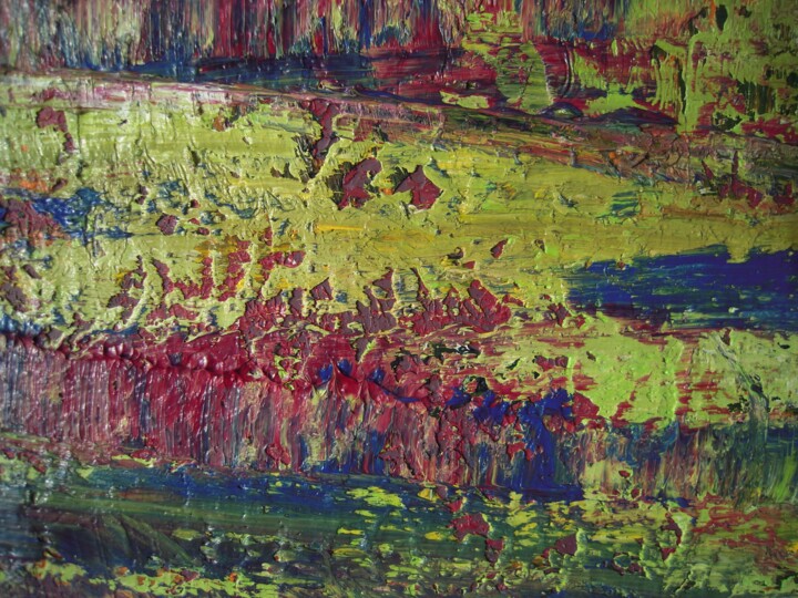 Painting titled "abstrahierte Landsc…" by Norbert Haß, Original Artwork, Oil