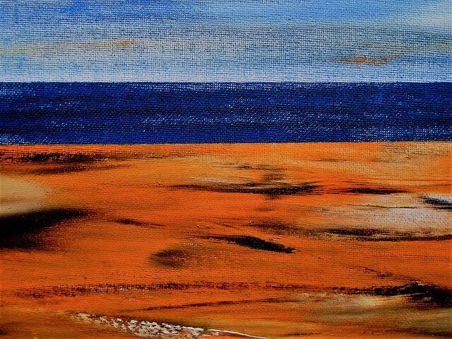 Malerei mit dem Titel "Meeres- und Strandl…" von Norbert Haß, Original-Kunstwerk, Öl