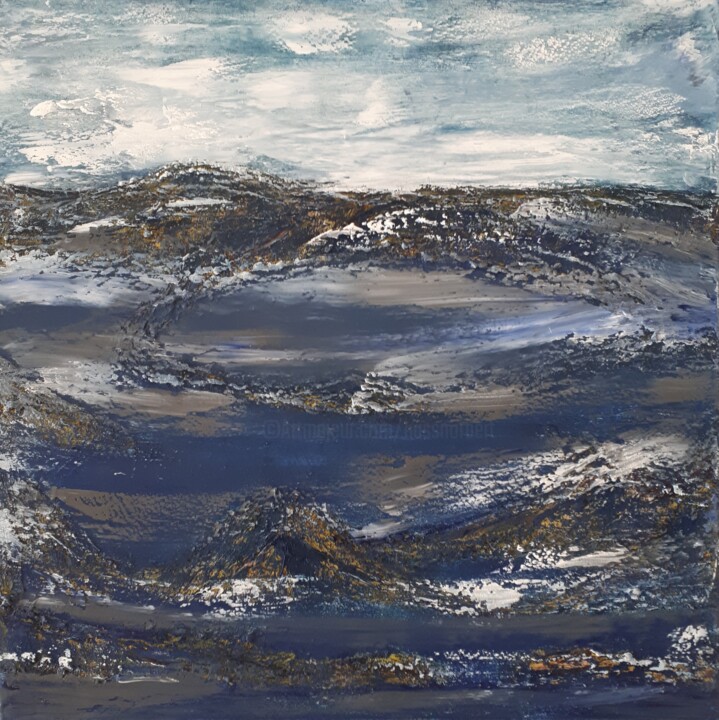 Pintura intitulada "Meer - tief dunkel…" por Norbert Haß, Obras de arte originais, Óleo