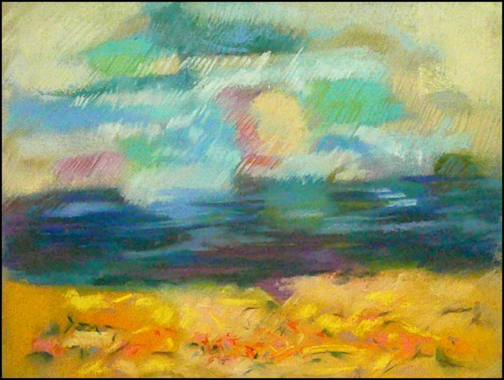 Peinture intitulée "que-varient-les-nua…" par Norbert Lafon, Œuvre d'art originale, Pastel