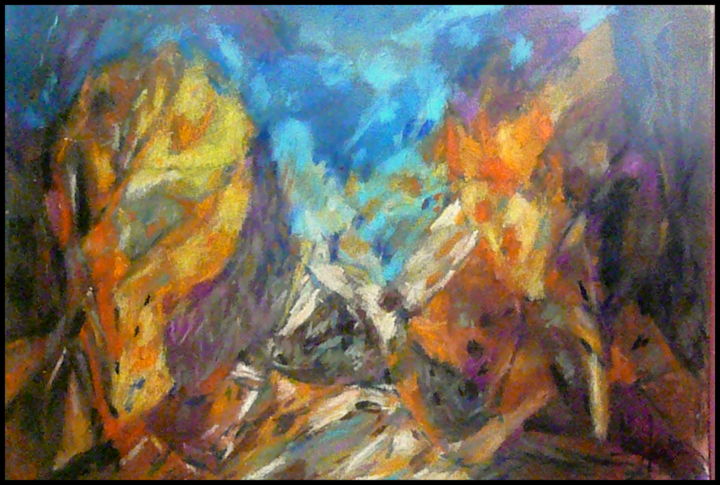 Painting titled "vers-l-automne.jpg" by Norbert Lafon, Original Artwork, Oil