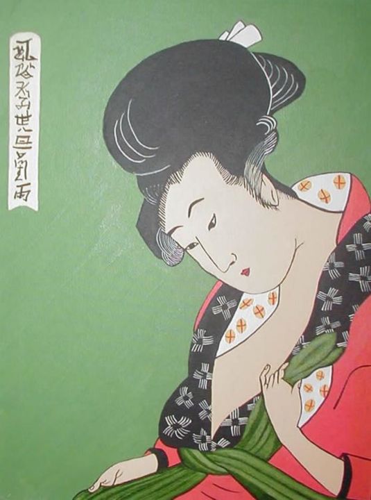 Malerei mit dem Titel "geisha01" von Todd Bailey, Original-Kunstwerk