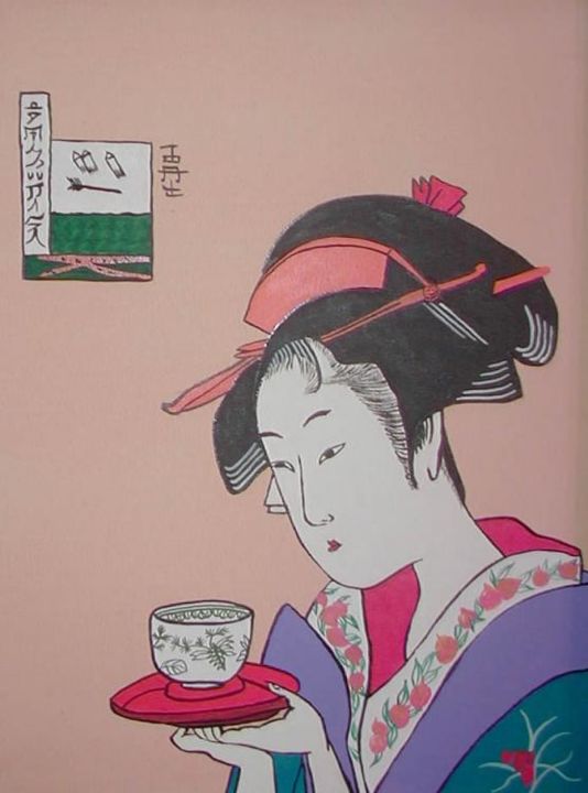 Malerei mit dem Titel "geisha02" von Todd Bailey, Original-Kunstwerk