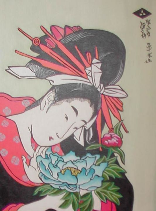 Malerei mit dem Titel "geisha03" von Todd Bailey, Original-Kunstwerk