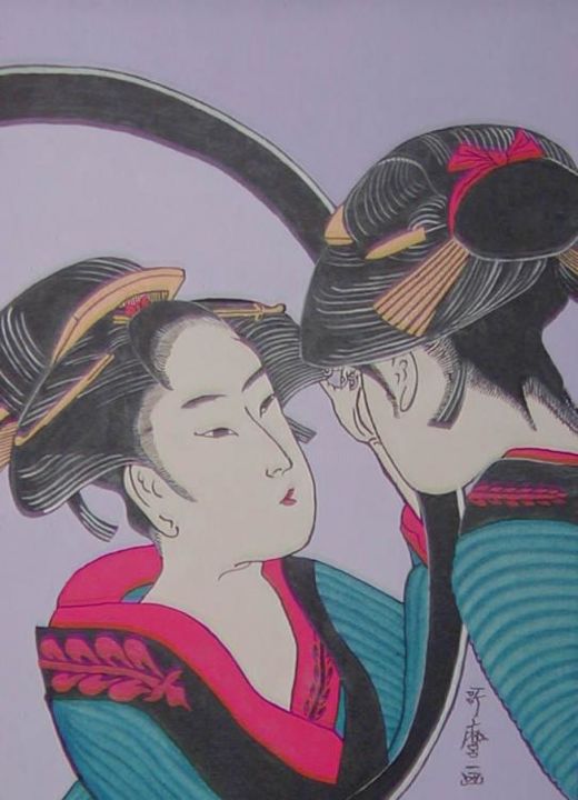 Malerei mit dem Titel "geisha07" von Todd Bailey, Original-Kunstwerk