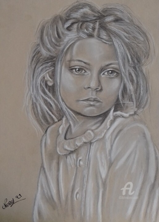 Dessin intitulée "Olga" par Norel, Œuvre d'art originale, Graphite