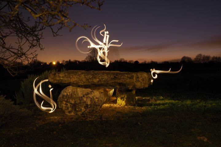 Fotografie getiteld "inKantation" door Oussman Noreni, Origineel Kunstwerk, Light Painting