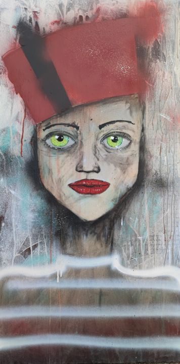 Peinture intitulée "Hot" par Norep, Œuvre d'art originale, Acrylique