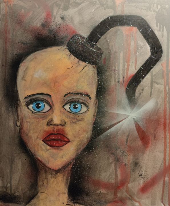 Peinture intitulée "Bomb" par Norep, Œuvre d'art originale, Acrylique