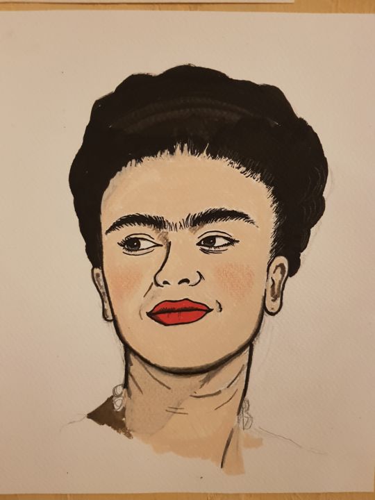 Painting titled "Frida" by Nori, Original Artwork
