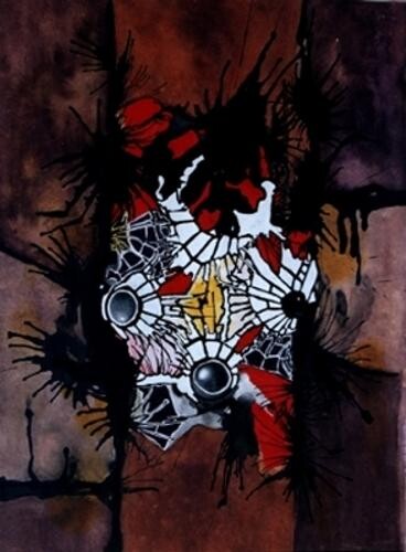 Painting titled "PUNKT" by Norma Nava, Original Artwork