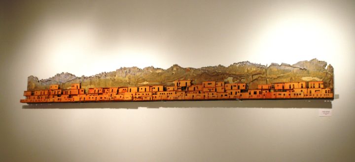 "motel-horizon" başlıklı Heykel Normand Hamel tarafından, Orijinal sanat, Ahşap