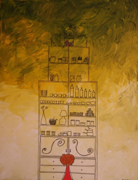 Painting titled "Les bonbons" by Norman Graphik, Original Artwork