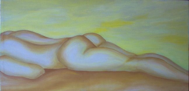 Pittura intitolato "Erógena duna" da Yo, Opera d'arte originale