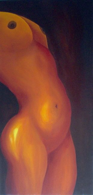 Painting titled "Torso desnudo" by Yo, Original Artwork