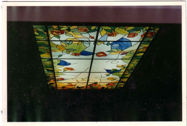 Pintura titulada "Plafond en vitraux" por Norredine Chebahi, Obra de arte original