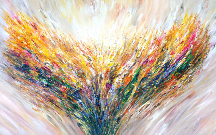 Peinture intitulée "Positive Energy XXX…" par Peter Nottrott, Œuvre d'art originale, Acrylique