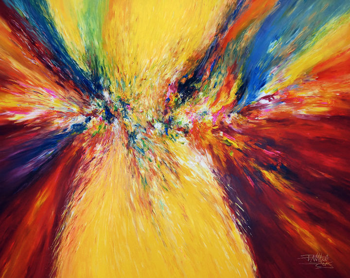 Painting titled "Magnificence XXXL 1…" by Peter Nottrott, Original Art, Acrylic