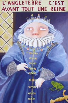 Peinture intitulée "La Reine Nouch" par Nouch De Beaupachamp, Œuvre d'art originale