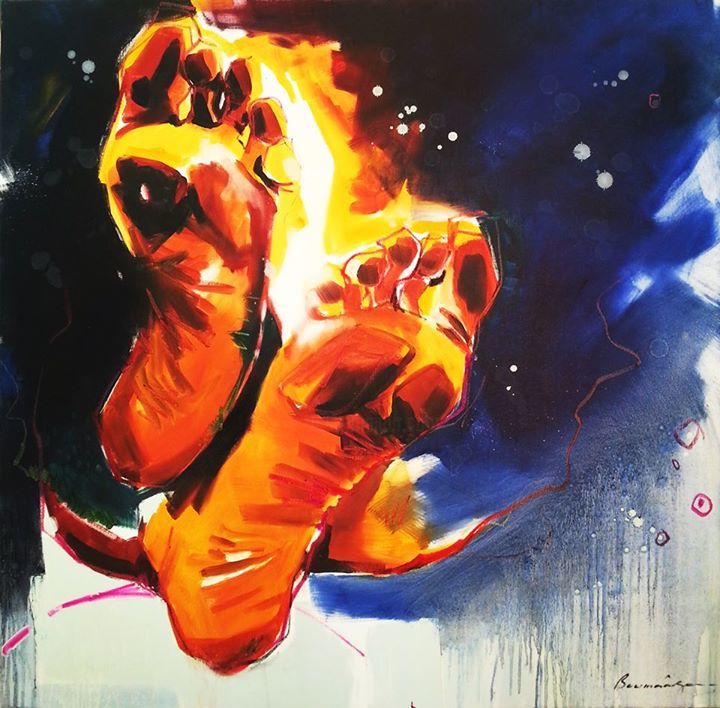 Peinture intitulée "feet6" par Boumaaza, Œuvre d'art originale,