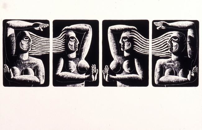 Картина под названием "The Four Muses" - Marcelo Novo, Подлинное произведение искусства