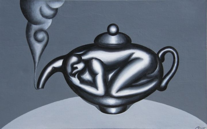 Painting titled "GENIE" by Marcelo Novo, Original Artwork, Oil