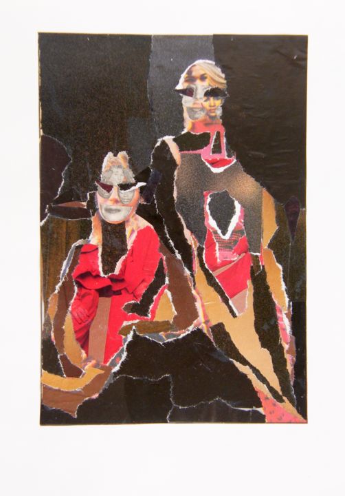 Collages titled "MUJERES" by Marcelo Novo, Original Art,