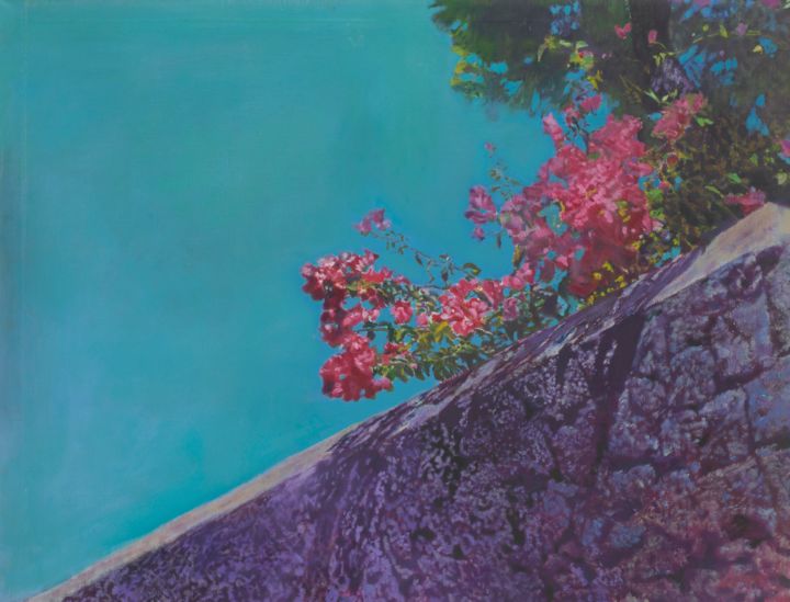 Painting titled "In between" by Konstantinos Ntaoulas, Original Art, Oil