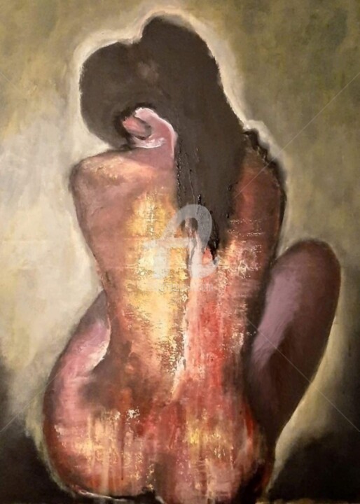 Painting titled "Deianira" by Despoina Ntarda, Original Artwork, Acrylic