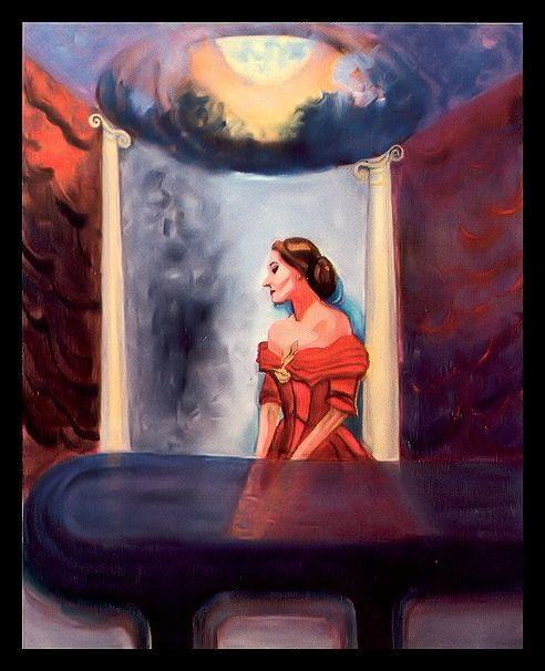 Painting titled "Maria Callas" by Roula Ntouli-Alexiou, Original Artwork