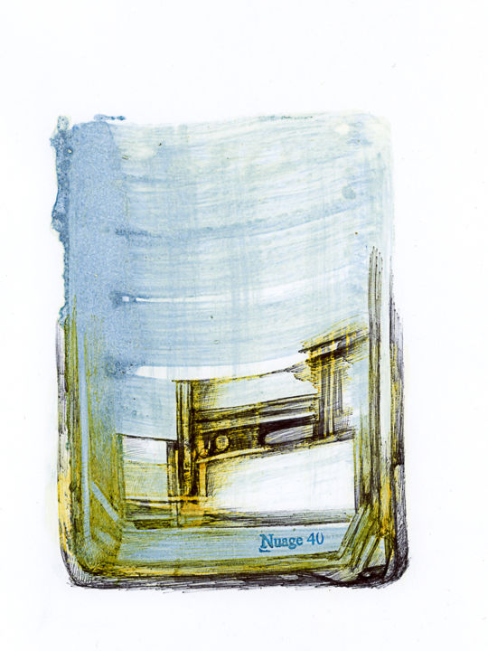 Tekening getiteld "Cylindre de révolut…" door Nuage 40, Origineel Kunstwerk, Balpen