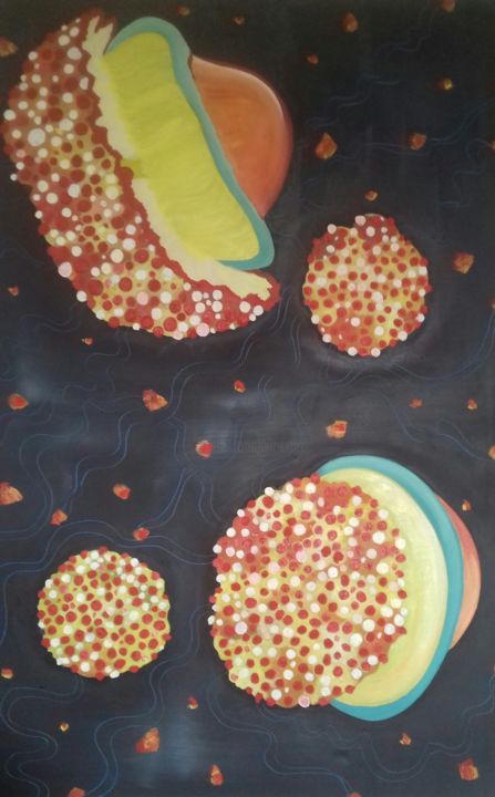 Malarstwo zatytułowany „bouquets-de-meduses…” autorstwa Aa. Meriem, Oryginalna praca