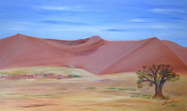 Painting titled "Sosusvlei, Namibia" by Nucha, Original Artwork, Other