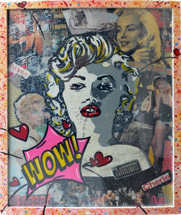 Pittura intitolato "Urban Marilyn Monroe" da Antonella Castrovillari, Opera d'arte originale, Acrilico Montato su Telaio per…