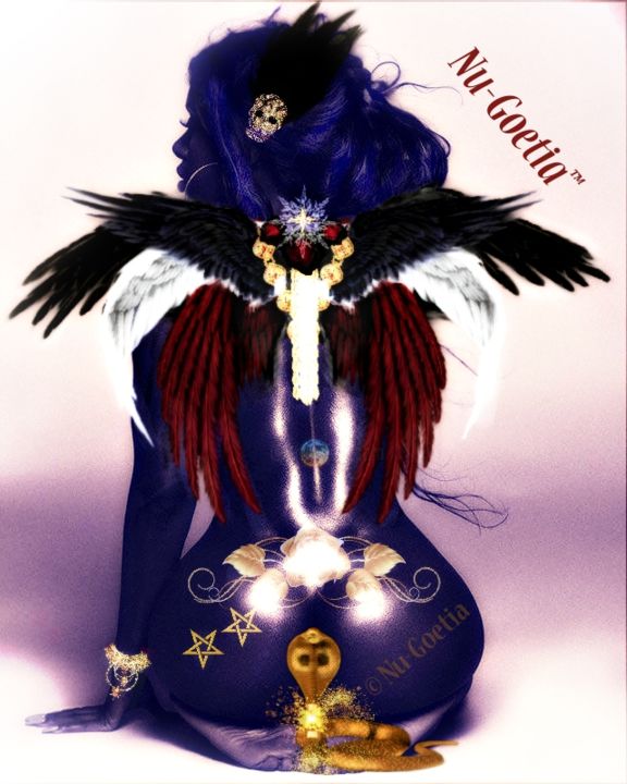 Arte digital titulada "Dark Queen of skyz" por Nu-Goetia, Obra de arte original