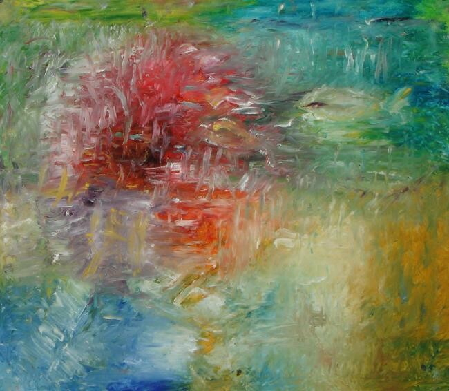 Painting titled "coral" by Numa Caballero, Original Artwork