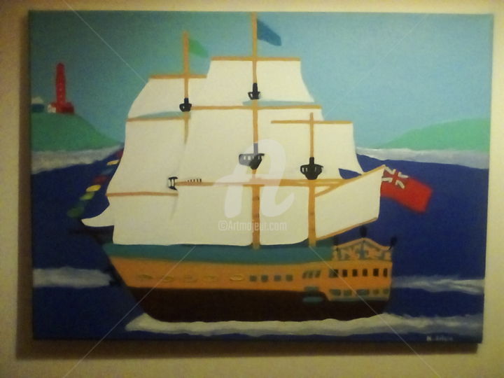 Pintura intitulada "Grand Turk" por Nuno Da Silva, Obras de arte originais