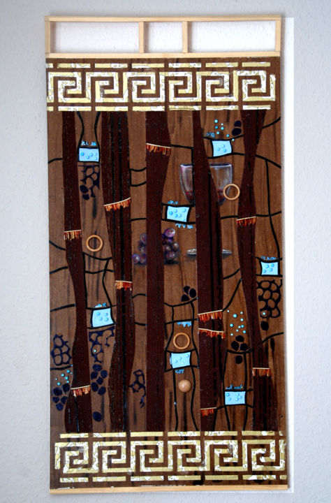 Картина под названием "şarap lokali" - Nunu Innenraum, Подлинное произведение искусства