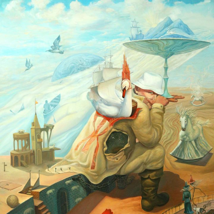Painting titled ""Unidentified seden…" by Jarden, Original Artwork, Oil