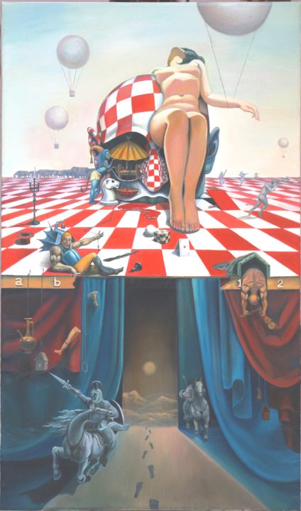 Картина под названием ""Lord of destinies"" - Jarden, Подлинное произведение искусства, Масло