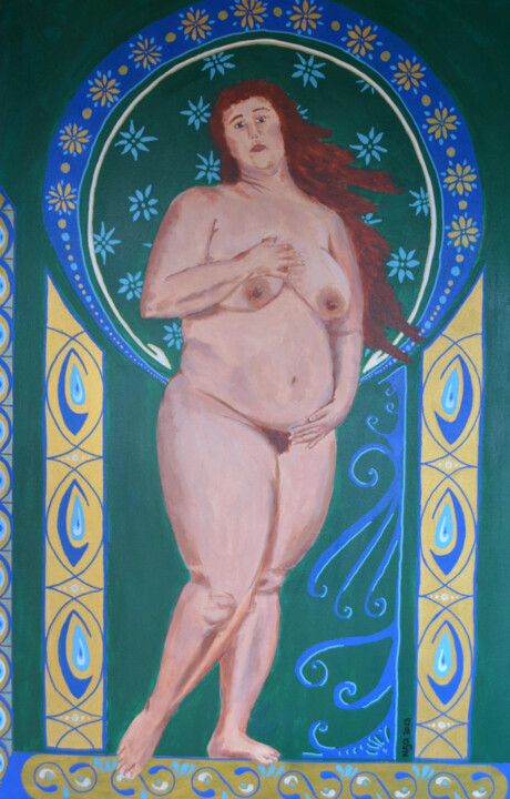 Peinture intitulée "Vénus" par Nusch, Œuvre d'art originale, Acrylique Monté sur Châssis en bois