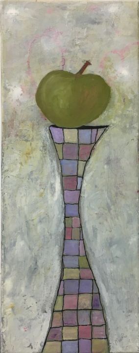 Painting titled ""An Apple a Day Kee…" by Maria Rogers, Original Art, Acrylic
