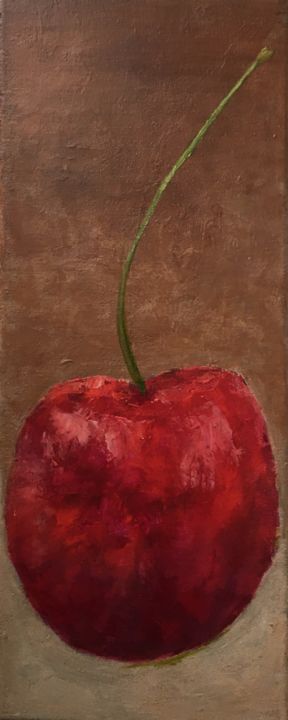 Painting titled "Cerise au Chocolat" by Maria Rogers, Original Art, Acrylic