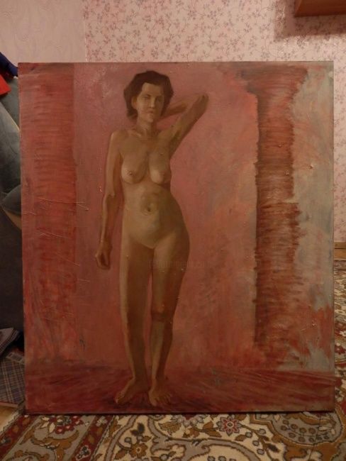 Painting titled "nude" by Victoria Ceban, Original Artwork