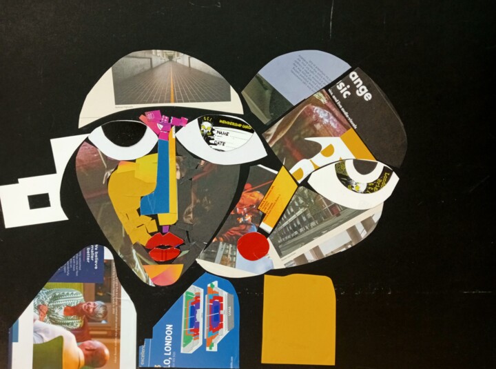 Collages getiteld "Untitled" door Heroes Creative Circles, Origineel Kunstwerk, Collages