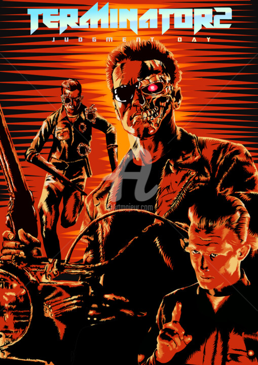 Artes digitais intitulada "Terminator 2 Judgme…" por Bruno Castanho, Obras de arte originais, Pintura digital