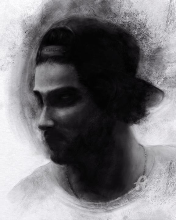 Digital Arts titled "Marlon" by Vince D, Original Artwork, Digital Painting