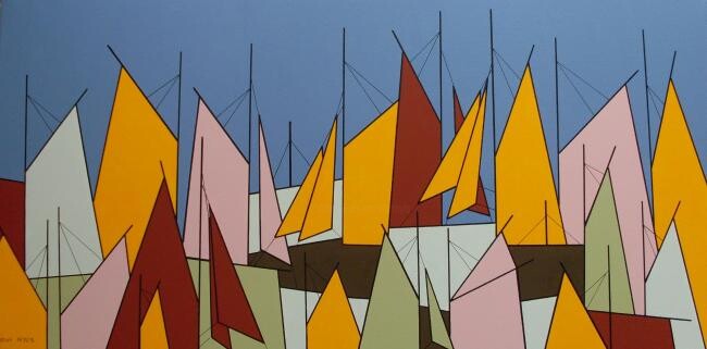 Painting titled "Solaria sails" by Nyls  Eliot, Original Artwork