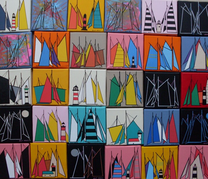 "patchwork-12x12-201…" başlıklı Tablo Nyls  Eliot tarafından, Orijinal sanat, Akrilik