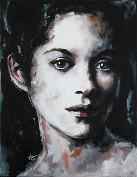 Painting titled "China (PORTRAIT SER…" by Nymira Gray, Original Art, Acrylic